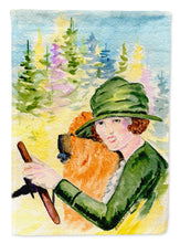 Load image into Gallery viewer, Lady driving with her Chow Chow Flag Canvas House Size