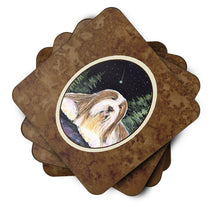Load image into Gallery viewer, Starry Night Bearded Collie Coasters - Set of 4 Lightweight Foam, Absorbent Drink Coasters