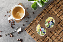 Load image into Gallery viewer, Little Boy with his Golden Retriever Coasters - Set of 4 Lightweight Foam, Absorbent Drink Coasters