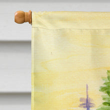 Load image into Gallery viewer, Little Girl with her Bernese Mountain Dog Flag Canvas House Size