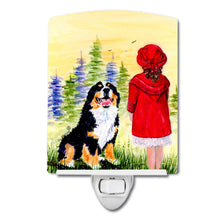 Load image into Gallery viewer, Little Girl with her Bernese Mountain Dog Ceramic Night Light SS8531CNL