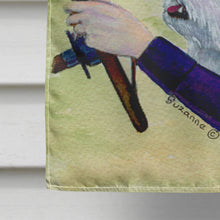 Load image into Gallery viewer, Woman driving with her Westie Flag Canvas House Size