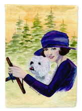 Load image into Gallery viewer, Woman driving with her Westie Garden Flag - Outdoor Decorative Yard Flag
