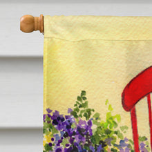 Load image into Gallery viewer, Little Girl with her Bichon Frise Flag Canvas House Size