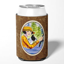 Load image into Gallery viewer, Woman driving with her Boston Terrier Can or Bottle Beverage Insulator Hugger