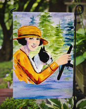 Load image into Gallery viewer, Woman driving with her Boston Terrier Garden Flag - Outdoor Decorative Yard Flag