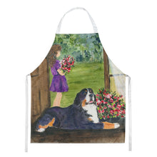Load image into Gallery viewer, Little Girl with her Bernese Mountain Dog Apron – Artist-Designed Kitchen, BBQ &amp; Craft Apron