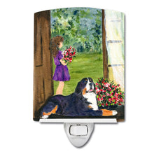 Load image into Gallery viewer, Little Girl with her Bernese Mountain Dog Ceramic Night Light SS8535CNL