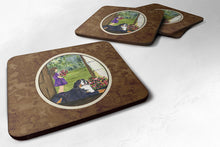 Load image into Gallery viewer, Little Girl with her Bernese Mountain Dog Coasters - Set of 4 Lightweight Foam, Absorbent Drink Coasters