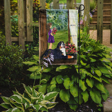 Load image into Gallery viewer, Little Girl with her Bernese Mountain Dog Garden Flag - Outdoor Decorative Yard Flag