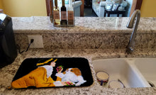 Load image into Gallery viewer, Lady with her Japanese Chin Dish Drying Mat – Absorbent, Artistic Kitchen Essentials SS8540DDM