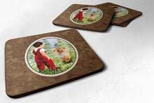 Load image into Gallery viewer, Little Boy with his  Golden Retriever Coasters - Set of 4 Lightweight Foam, Absorbent Drink Coasters