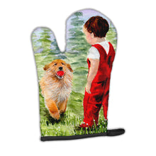Load image into Gallery viewer, Little Boy with his  Golden Retriever Oven Mitt SS8545OVMT