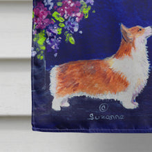 Load image into Gallery viewer, Lady with her Corgi Flag Canvas House Size