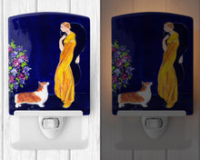 Load image into Gallery viewer, Lady with her Corgi Ceramic Night Light SS8546CNL