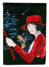 Load image into Gallery viewer, Lady driving with her Rottweiler Garden Flag - Outdoor Decorative Yard Flag