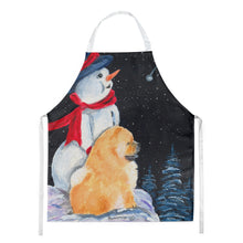 Load image into Gallery viewer, Snowman with Chow Chow Apron – Artist-Designed Kitchen, BBQ &amp; Craft Apron
