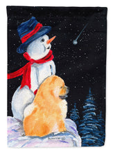 Load image into Gallery viewer, Snowman with Chow Chow Flag Canvas House Size