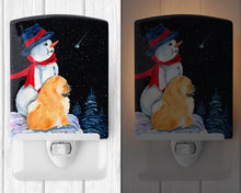 Load image into Gallery viewer, Snowman with Chow Chow Ceramic Night Light SS8554CNL