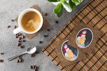 Load image into Gallery viewer, Snowman with Chow Chow Coasters - Set of 4 Lightweight Foam, Absorbent Drink Coasters