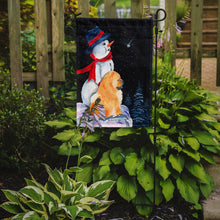 Load image into Gallery viewer, Snowman with Chow Chow Garden Flag - Outdoor Decorative Yard Flag