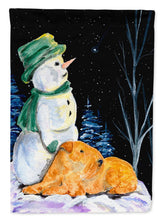 Load image into Gallery viewer, Snowman with Lakeland Terrier Flag Canvas House Size