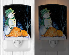 Load image into Gallery viewer, Snowman with Lakeland Terrier Ceramic Night Light SS8555CNL