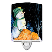 Load image into Gallery viewer, Snowman with Lakeland Terrier Ceramic Night Light SS8555CNL