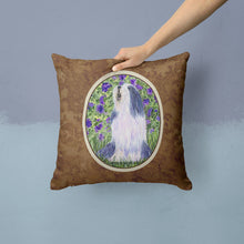 Load image into Gallery viewer, Bearded Collie Throw Pillow - 14x14 Decorative Pillow – Art for Your Home &amp; Patio