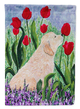 Load image into Gallery viewer, Golden Retriever Flag Canvas House Size