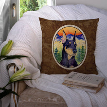 Load image into Gallery viewer, Doberman Throw Pillow - 14x14 Decorative Pillow – Art for Your Home &amp; Patio