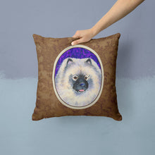 Load image into Gallery viewer, Keeshond Throw Pillow - 14x14 Decorative Pillow – Art for Your Home &amp; Patio