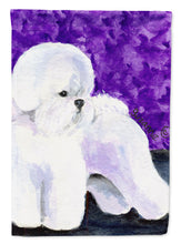 Load image into Gallery viewer, Bichon Frise Flag Canvas House Size
