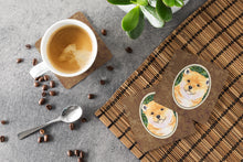 Load image into Gallery viewer, Shiba Inu Coasters - Set of 4 Lightweight Foam, Absorbent Drink Coasters