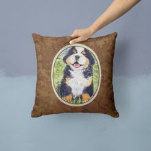 Load image into Gallery viewer, Bernese Mountain Dog Throw Pillow - 14x14 Decorative Pillow – Art for Your Home &amp; Patio