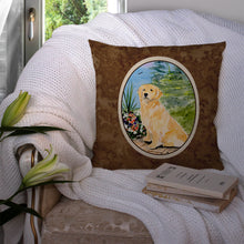 Load image into Gallery viewer, Golden Retriever Throw Pillow - 14x14 Decorative Pillow – Art for Your Home &amp; Patio