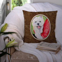 Load image into Gallery viewer, Westie Throw Pillow - 14x14 Decorative Pillow – Art for Your Home &amp; Patio