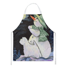 Load image into Gallery viewer, Snowman with Westie Apron – Artist-Designed Kitchen, BBQ &amp; Craft Apron