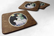 Load image into Gallery viewer, Snowman with Westie Coasters - Set of 4 Lightweight Foam, Absorbent Drink Coasters