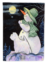 Load image into Gallery viewer, Snowman with Westie Garden Flag - Outdoor Decorative Yard Flag