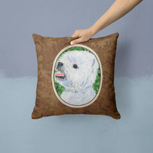 Load image into Gallery viewer, Westie Throw Pillow - 14x14 Decorative Pillow – Art for Your Home &amp; Patio