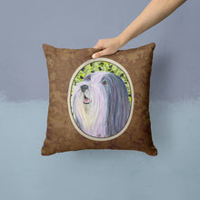 Load image into Gallery viewer, Bearded Collie Throw Pillow - 14x14 Decorative Pillow – Art for Your Home &amp; Patio