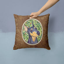 Load image into Gallery viewer, Doberman Throw Pillow - 14x14 Decorative Pillow – Art for Your Home &amp; Patio