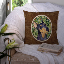 Load image into Gallery viewer, Doberman Throw Pillow - 14x14 Decorative Pillow – Art for Your Home &amp; Patio
