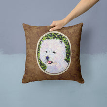 Load image into Gallery viewer, Westie Throw Pillow - 14x14 Decorative Pillow – Art for Your Home &amp; Patio