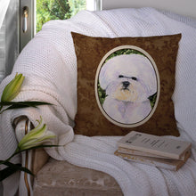 Load image into Gallery viewer, Bichon Frise Throw Pillow - 14x14 Decorative Pillow – Art for Your Home &amp; Patio