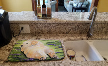 Load image into Gallery viewer, Golden Retriever Dish Drying Mat – Absorbent, Artistic Kitchen Essentials SS8833DDM