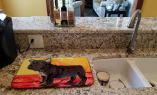 Load image into Gallery viewer, French Bulldog Dish Drying Mat – Absorbent, Artistic Kitchen Essentials SS8869DDM