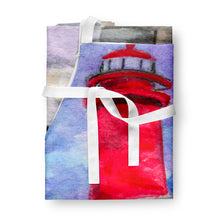 Load image into Gallery viewer, Lighthouse with Bichon Frise Apron – Artist-Designed Kitchen, BBQ &amp; Craft Apron