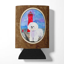 Load image into Gallery viewer, Lighthouse with Bichon Frise Can or Bottle Beverage Insulator Hugger